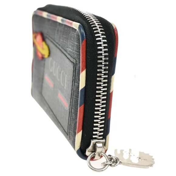 GUCCI Logo GG Pattern Night Courrier Card Case Wallet Supreme Leather BK 33FC168 - Picture 4 of 13